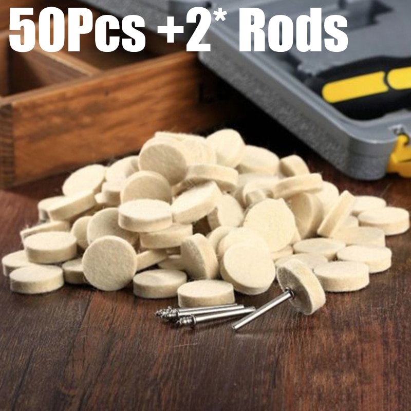 50Pcs-25mm-Fine-Shank-Jewelry-Metals-Polishing-Buffing-Wheels-Wool-Felt-Polisher-Disc-Pad-Rotary-Tool-1 50Pcs 25mm Fine Shank Jewelry Metals Polishing - Image 5